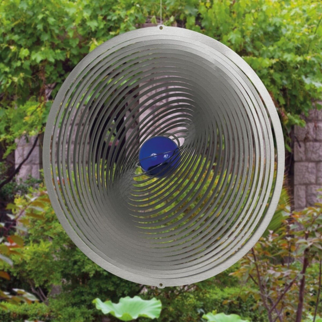 CIM Edelstahl Windspiel Strudel 300 Garten-Deko Metall Ø30cm Deko Geschenk