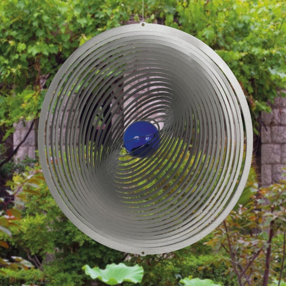 CIM Edelstahl Windspiel Strudel 300 Garten-Deko Metall Ø30cm Deko Geschenk