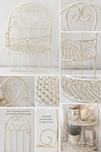 Wandregal Metall antikfarbe Vintage Landhausstil Shabby Chic NEU Regal Küche Bad