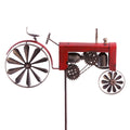 CIM Metall Windrad Traktor Rot Antik-Effekt Gartenstecker Dekoration Vintage