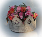 ArtFerro PflanzKrone Antiklook Vintage Landhaus shabby Blumentopf Geschenkidee