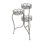 Gartentisch Blumenständer antikgrau Blumentisch BEISTELLTISCH  Metall 70cm H