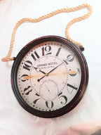 Wanduhr Nostalgie Landhausstil Grand Hotel Tau Aufhängung Neu