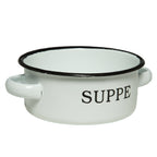 Emaille Suppenschale 14cm  emailliert Behälter für Suppe Suppentopf Geschenkidee