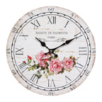Wanduhr Rosen Rosenmotiv, Rosenuhr im Landhaus Stil 28 cm Wanddeko Auswahl