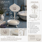 Emaille SEIFENTELLER Vintage LE BAIN Seifenschale Weiß Seifenablage Seifenhalter