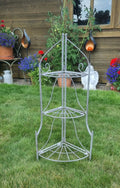 Nostalgisches Eckregal Metall 65cm Landhaus Regal f.Küche,Bad,Flur Blumenständer