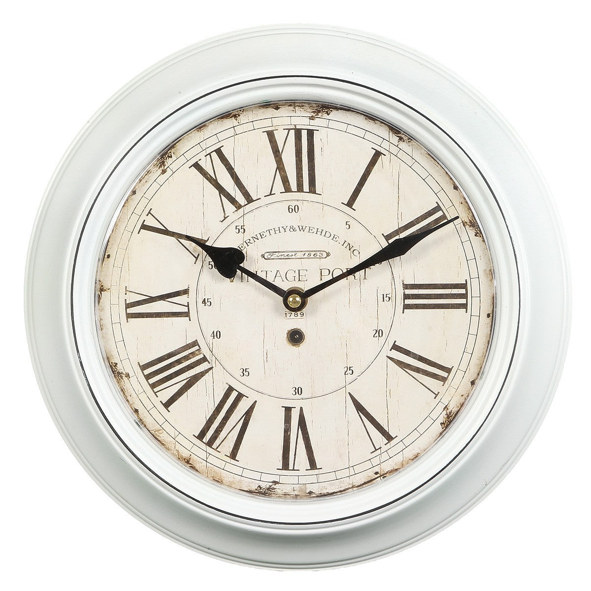 NEU & OVP  Wanduhr Shabby Chic antikweiß – Landhausstil –Vintage PORT