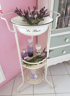 Waschtisch Waschschüssel mit Stand, Emailleschüssel Pflanzständer Shabby Vintage