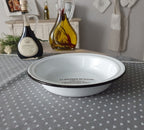 Emaille Teller tief  emailliert Behälter f. Essen Geschenkidee Vintage dekorativ