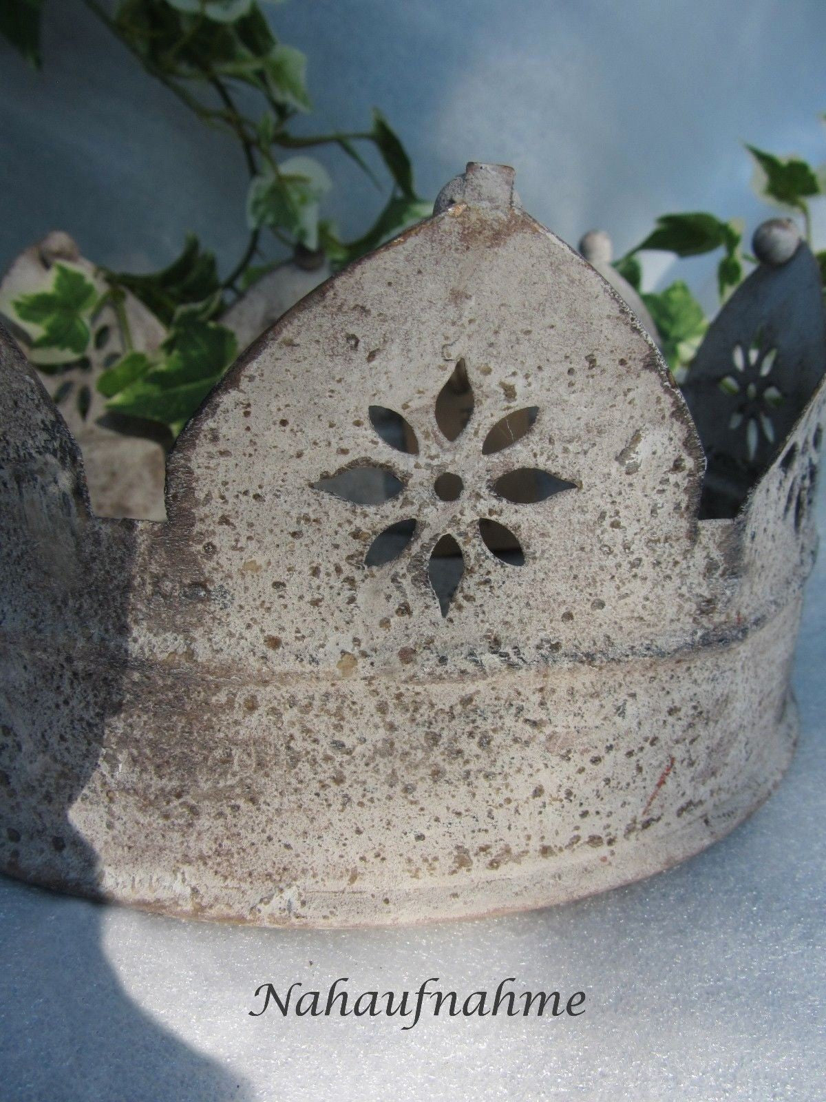 ArtFerro PflanzKrone Antiklook Vintage Landhaus shabby Blumentopf Geschenkidee