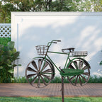 CIM Metall Gartenstecker Windrad Bicycle City Bike wetterfest Antik-Effekt Deko