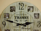 ⏰Wanduhr 40cm THANKS MDF Küchenuhr Landhaus, für eigene Fotos, Geschenkidee