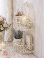Wandregal Metall antikfarbe Vintage Landhausstil Shabby Chic NEU Regal Küche Bad