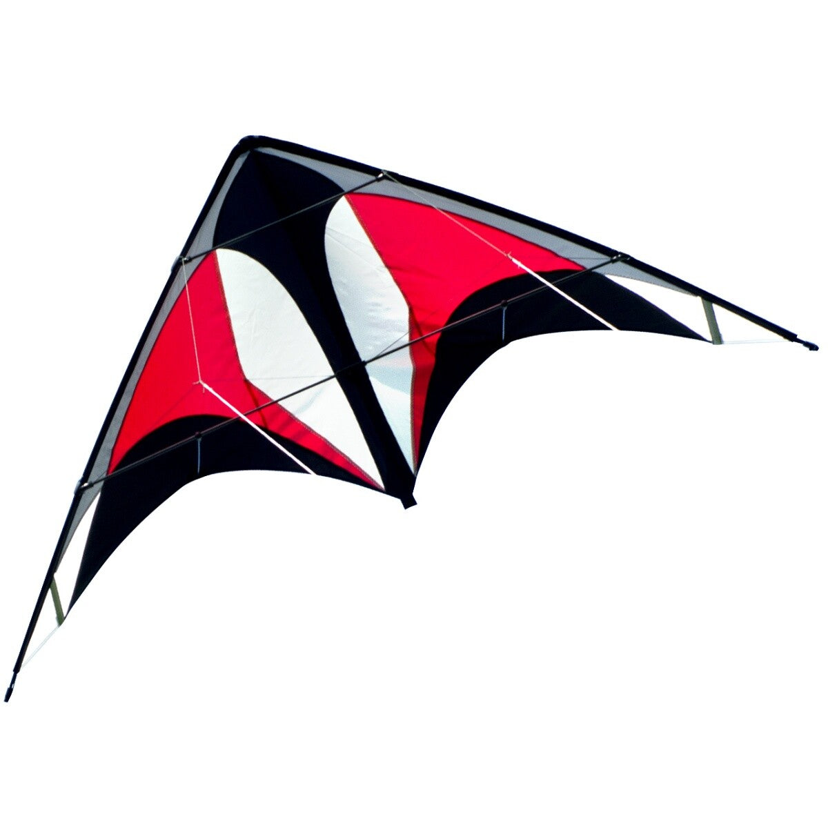 CIM Lenkdrachen Power Hawk Red Black Drachen 155cmx75cm inkl. Steuerleinen