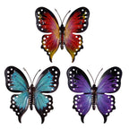 CIM Metall Wanddeko Schmetterling 3er-Set Midnight Trio Wandbild Geschenk Deko