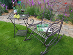 🌿 Beistelltisch Metall Vintage Landhausstil grau Shabby Chic Pflanztisch hochwe