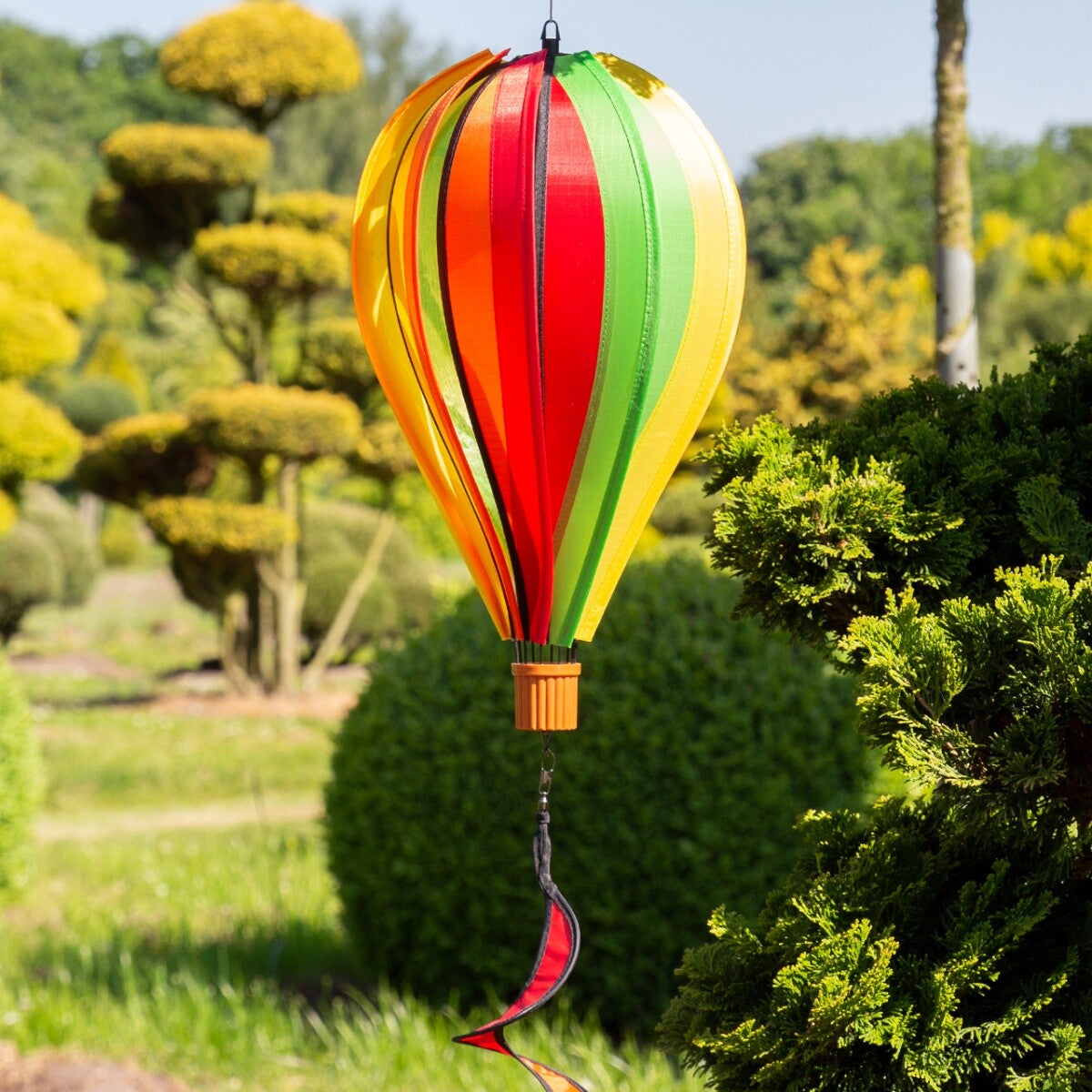 CIM Windspiel Heißluftballon Twister Fruits Ballon: Ø23cm x 37cm Deko Gartendeko