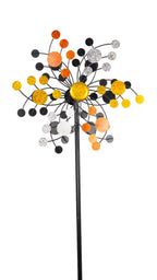 CIM Doppelwindrad Windräder Windspiel Garten Metall bunt Gartenstecker Design