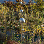 CIM Gartenstecker Mirror 5K Edelstahl Matt Gartendekoration Kugeln Teichdeko