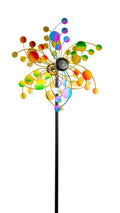 CIM Doppelwindrad Confetti Gartendeko Ø35cm x 130cm wetterfest Metall lackiert