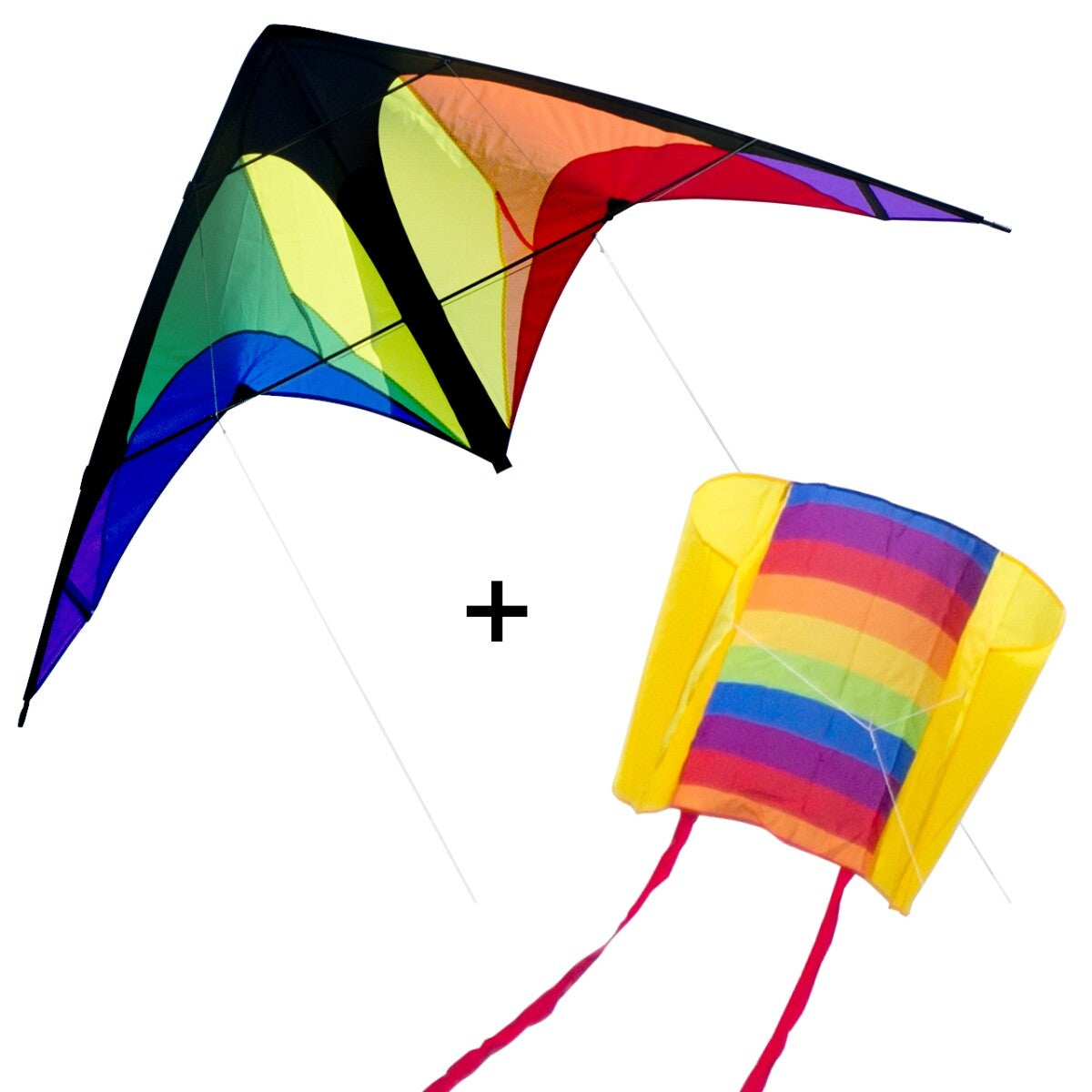 CIM Drachenset Lenkdrachen Beach Kite Flugdrachen Drachenfliegen inkl. Schnur