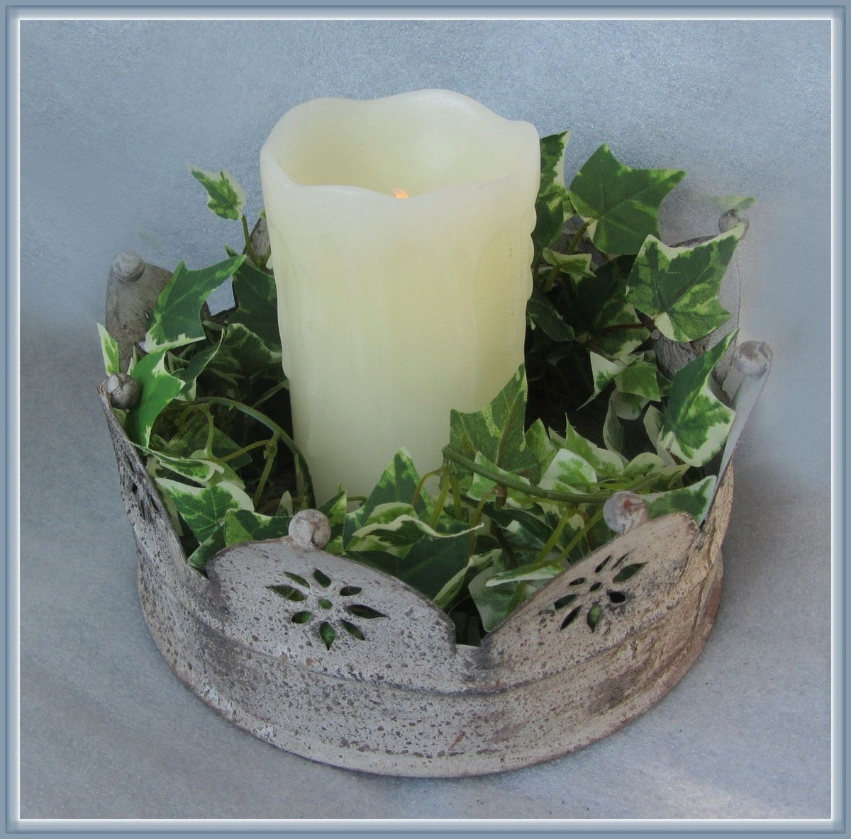 ArtFerro PflanzKrone Antiklook Vintage Landhaus shabby Blumentopf Geschenkidee