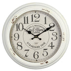 NEU & OVP Vintage Wanduhr Shabby Chic antikweiß – Landhausstil –Old TOWN