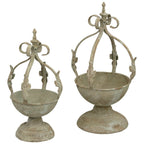 ArtFerro Pflanzschale Shabby Pflanzkrone Vintage Antik Look Blumentopf