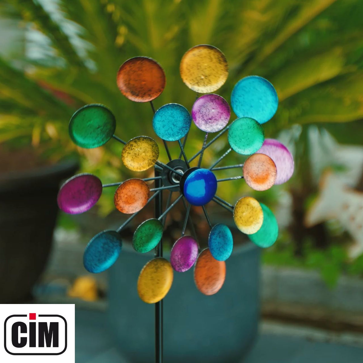 Doppelwindrad Galaxy Metall Windspiel Kinetic Spinner Windrad Deko Gartenstecker