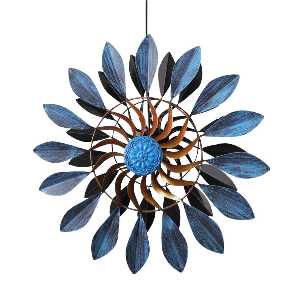 CIM Doppelwindrad Windräder Windspiel Garten Metall bunt Gartenstecker Design