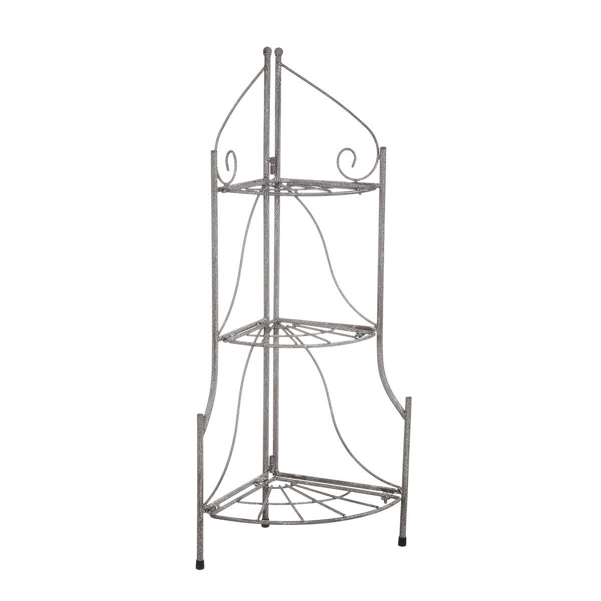 Nostalgisches Eckregal Metall 65cm Landhaus Regal f.Küche,Bad,Flur Blumenständer