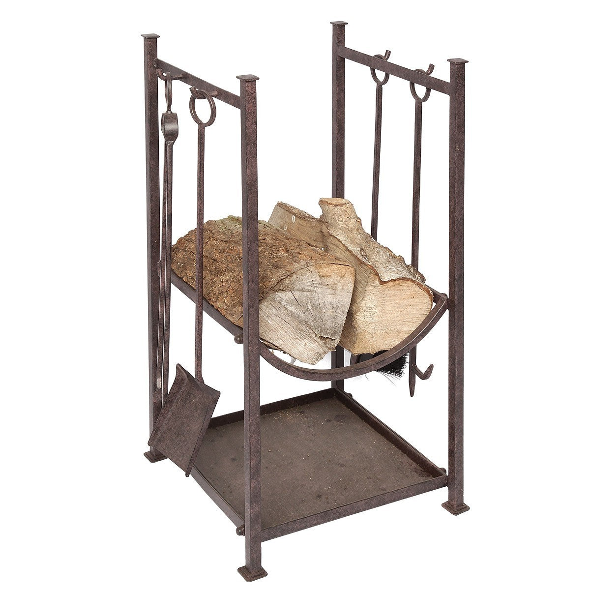 Kaminset für Holz in Antikbraun (H)75 cm, Geschenk Nostalgie Romantik Kaminfeuer