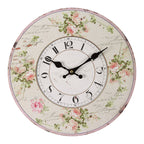 Wanduhr Rosen Rosenmotiv, Rosenuhr im Landhaus Stil 28 cm Wanddeko Auswahl