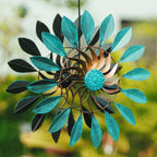 CIM Doppelwindrad Windräder Windspiel Garten Metall bunt Gartenstecker Design