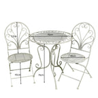 ✨ Gartentisch mit 2 Stühlen 3tlg Bistro Set Schmiedeeisen Gartenmöbel Vintage