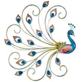 CIM Metall Wand Deko stolzer Pfau 59x50cm Wandbild Wandschmuck Haus & Gartendeko