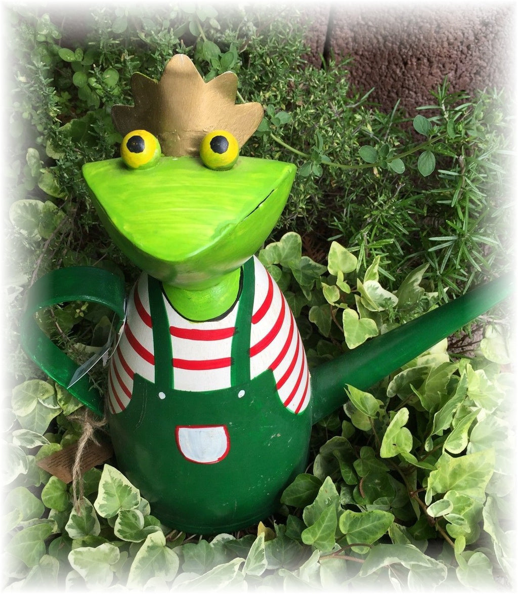🐸 Lustige Froschkönig Gießkanne Frosch Figur Gartendeko Blickfang Geschenkidee