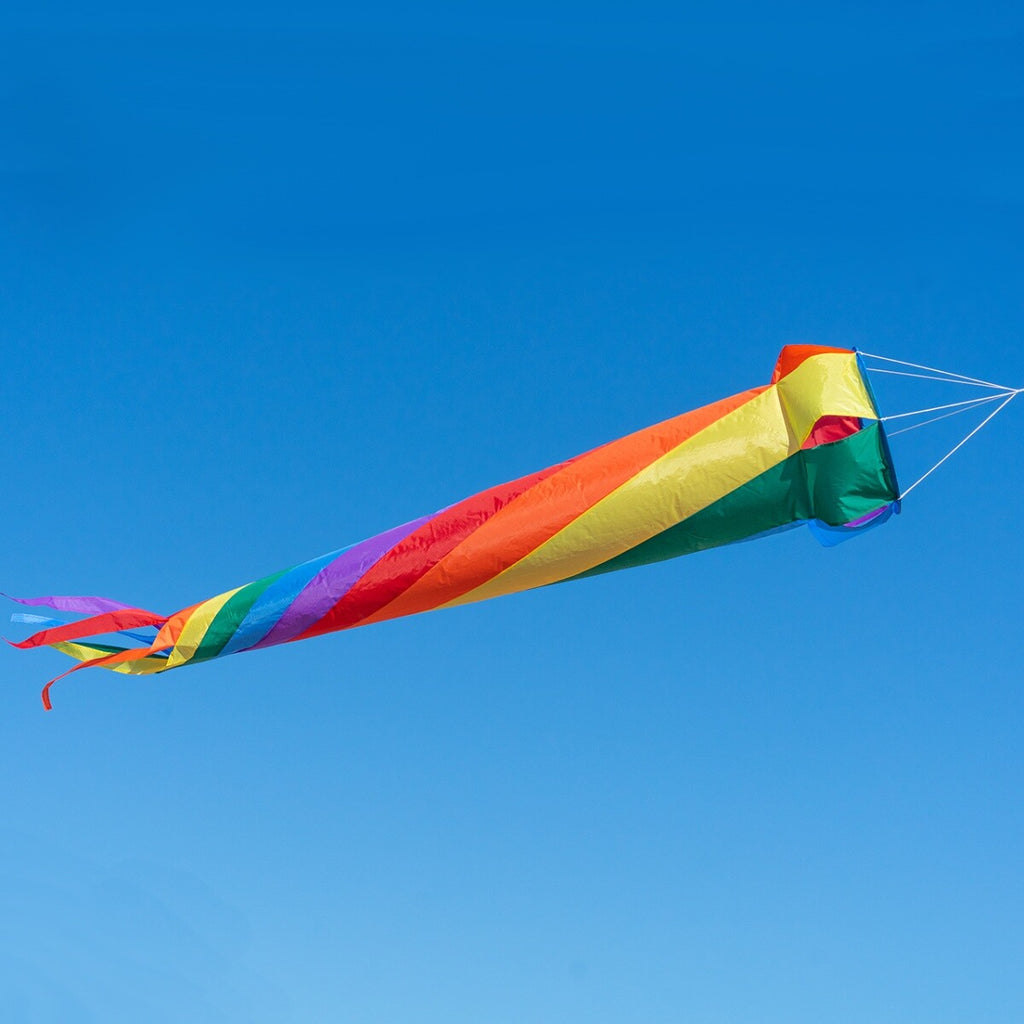 CIM Windturbine 220 RAINBOW wetterfest Ø50cm Länge 220cm Windsack Garten Deko
