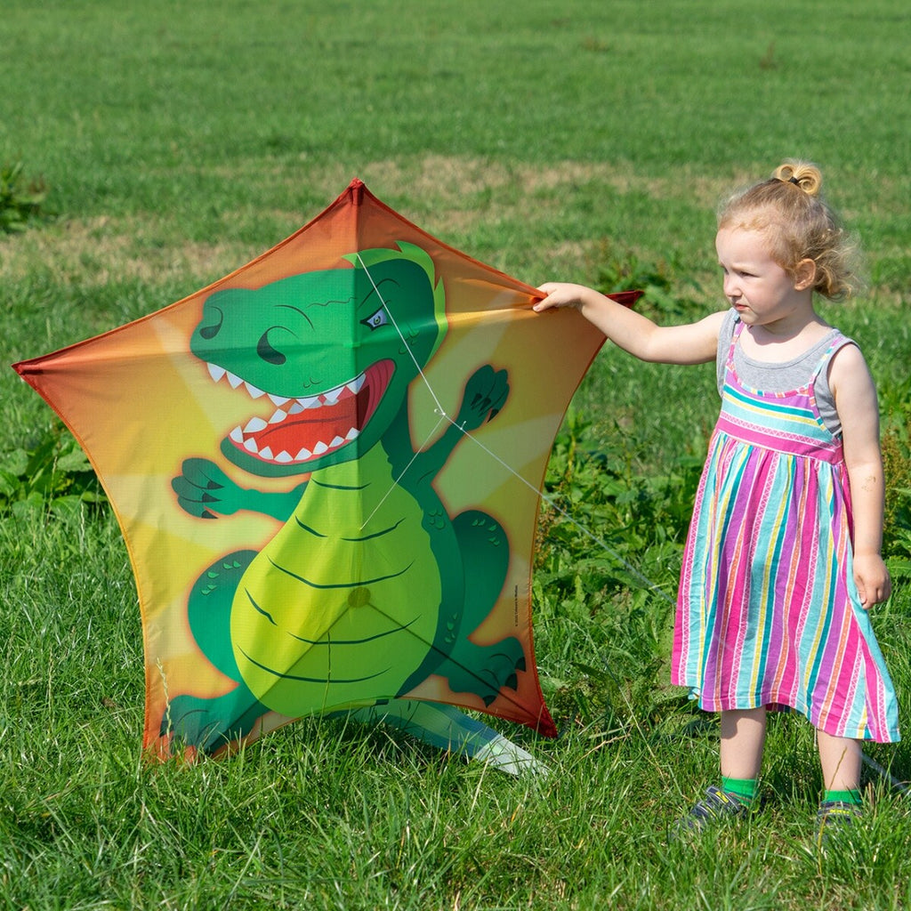 CIM Drachen Penta T-Rex 167cm x 102cm Einleiner Flugdrachen Kinder Drachenschnur