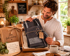 Geschenkset Schürze Ofenhandschuh Topflappen Baumwolle Landhaus Küche Ambiente H