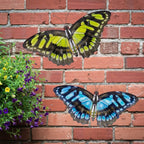 CIM Metall Wanddeko Schmetterling 2er-Set Green/BlueTiger Wandbild Geschenk Deko