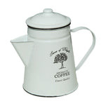 Emaille KAFFEKANNE 26cm  emailliert Deko Nostalgie Landhaus COFFEE TIME