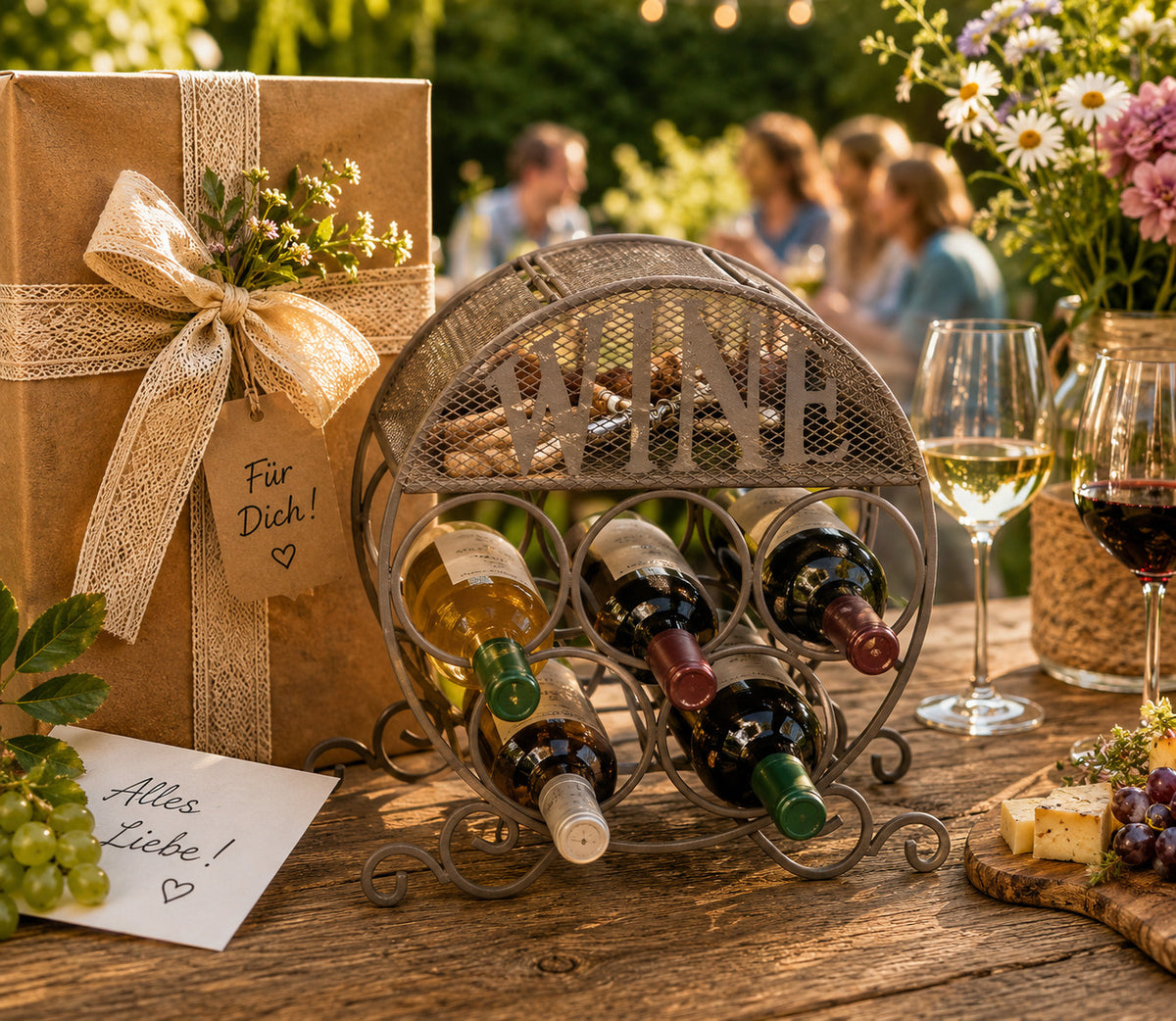 WEIN Flaschenständer Weinregal  Metall Weinflaschen Flaschenregal  Weinschrank B