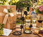 🍷 Flaschenträger 2 Flaschen Antikbraun Eisen Weinträger Wein Geschenk Vintage