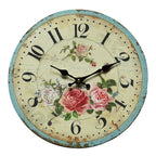 Wanduhr Rosen Rosenmotiv, Rosenuhr im Landhaus Stil 28 cm Wanddeko Auswahl