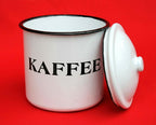 Emaille Vorratsdosen 16cm  emailliert Deko Behälter für Tee Kaffee Zucker rustik