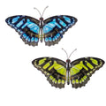 CIM Metall Wanddeko Schmetterling 2er-Set Green/BlueTiger Wandbild Geschenk Deko