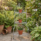 Nostalgisches Eckregal Metall 65cm Landhaus Regal f.Küche,Bad,Flur Blumenständer