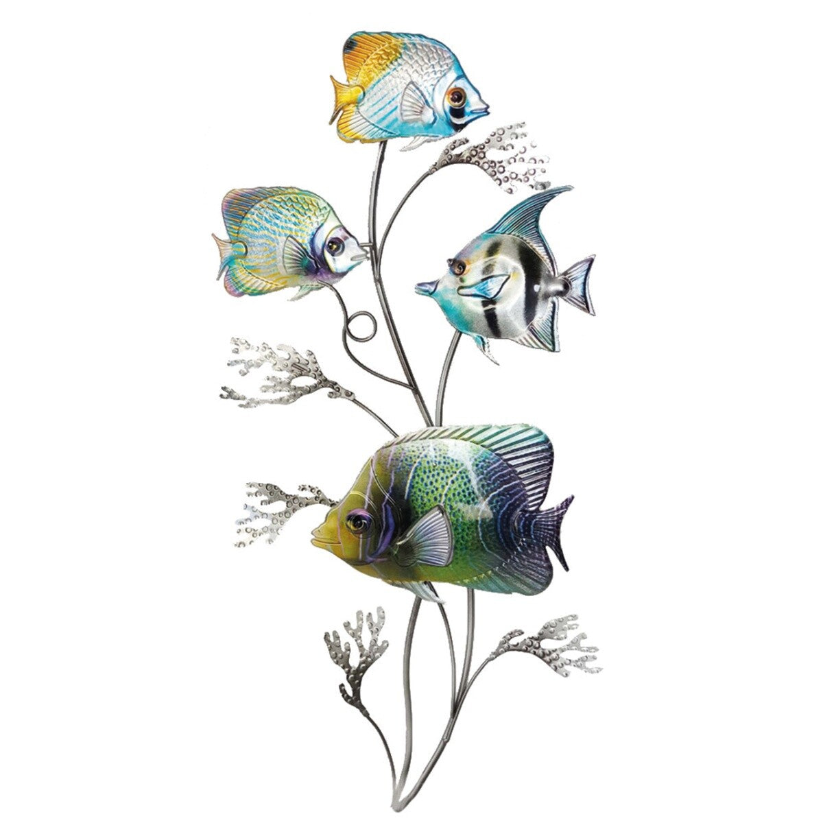 CIM Metall Wand Deko AQUARIUM Fish 69cm 3D Wandbild Wandschmuck Haus & Garten